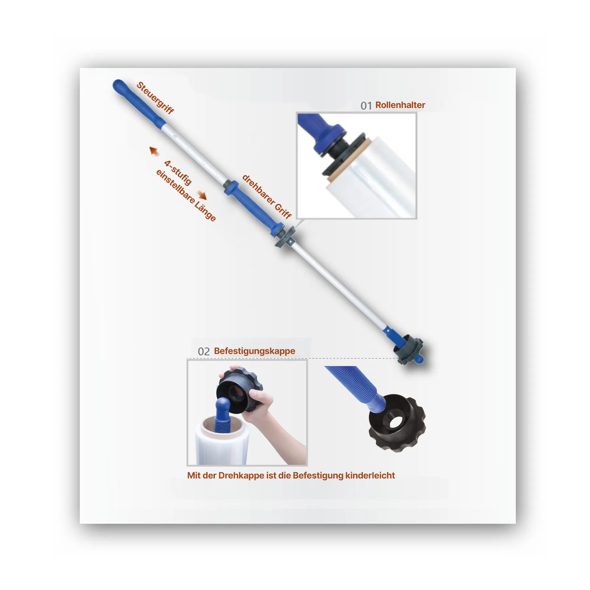 PROFI Stababroller PROFI Stretchfolien Stababroller