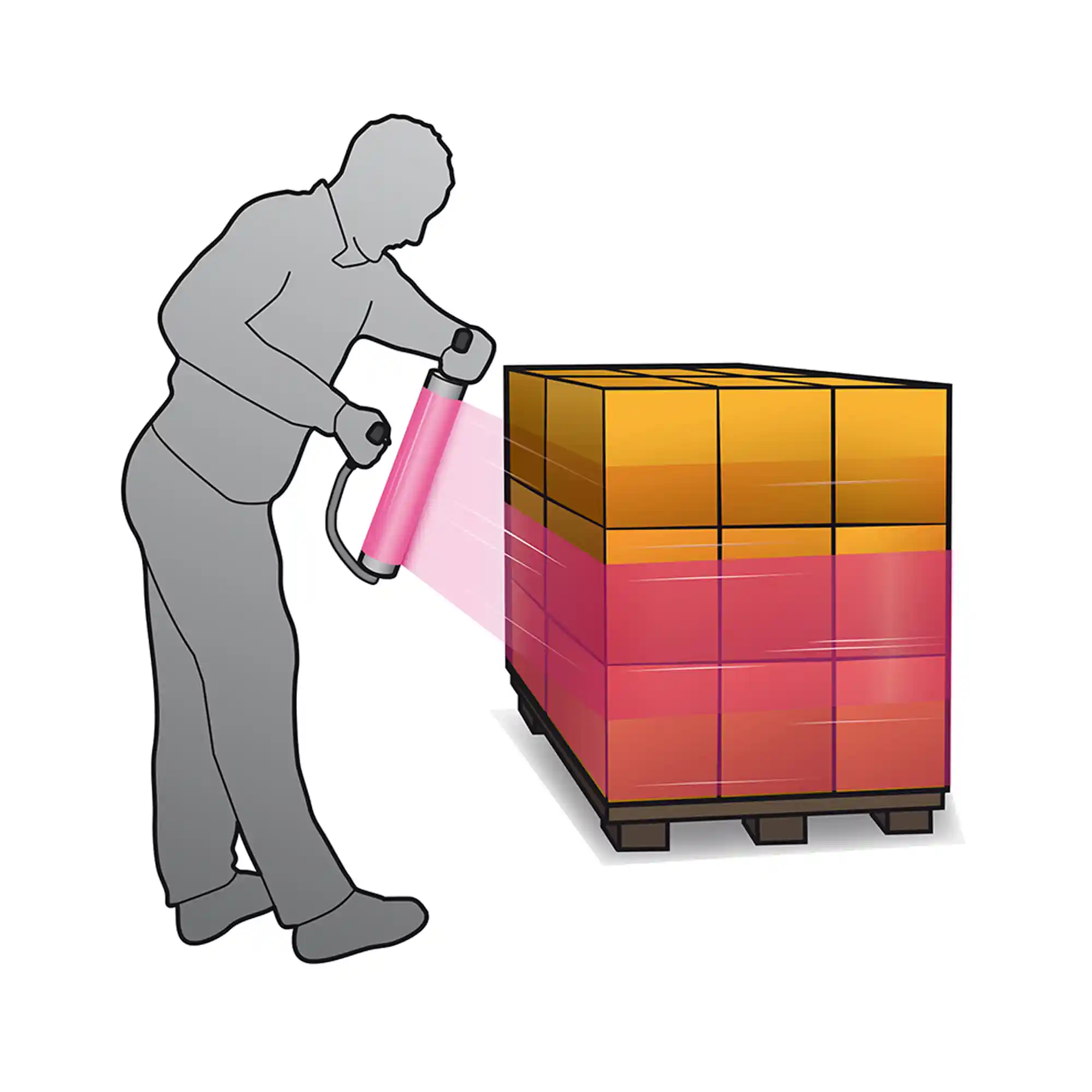 ESD Handstretchfolie antistatisch rosa