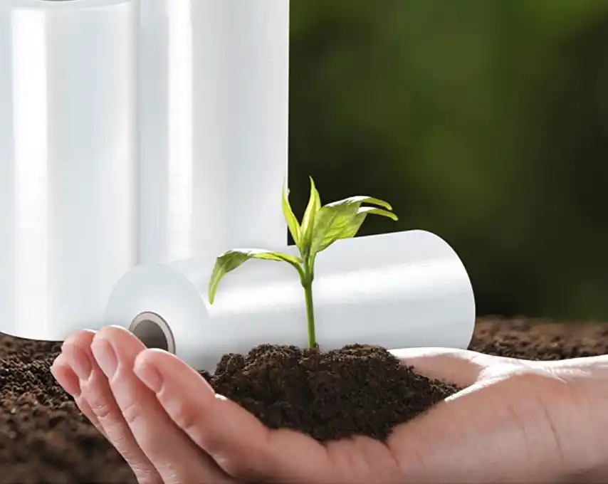 Nachhaltige Stretchfolie in der Natur