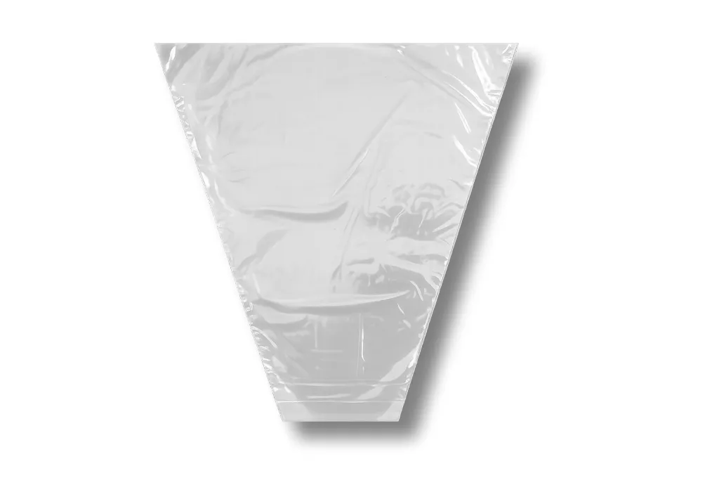 CPP-Verpackungstrichter, 40 x 30 x 12 cm, transparent, geblockt, unten offen