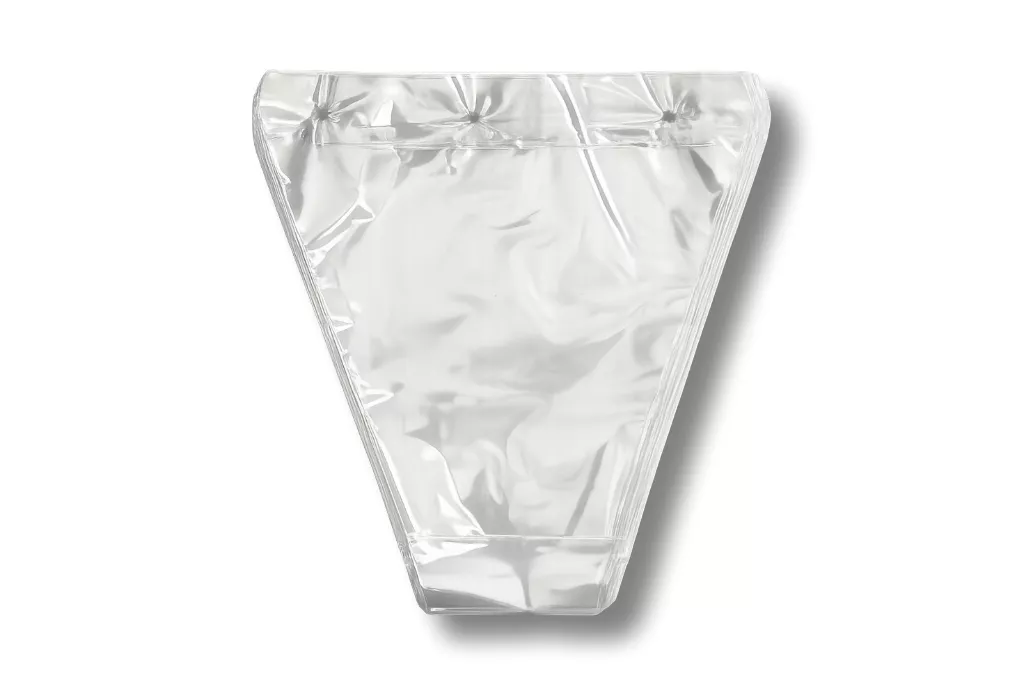 CPP-Verpackungstrichter, 50 x 30 x 10 cm, transparent, geblockt, unten offen