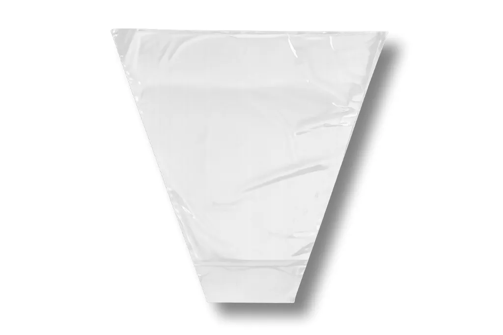 CPP-Verpackungstrichter, 30 x 30 x 14 cm, transparent, geblockt, unten offen
