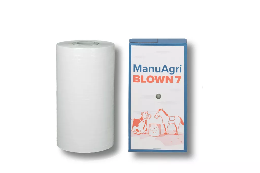 ManuAgri Blown7 Agrarstretchfolie, 500 mm / 1800 m, weiß