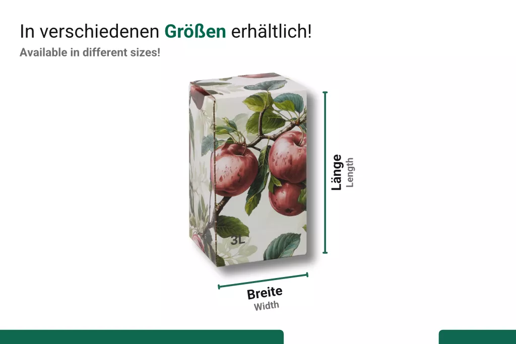 Bag in Box - Karton "rote Äpfel" 3 Liter Bag in Box - Karton "rote Äpfel" 3 Liter
