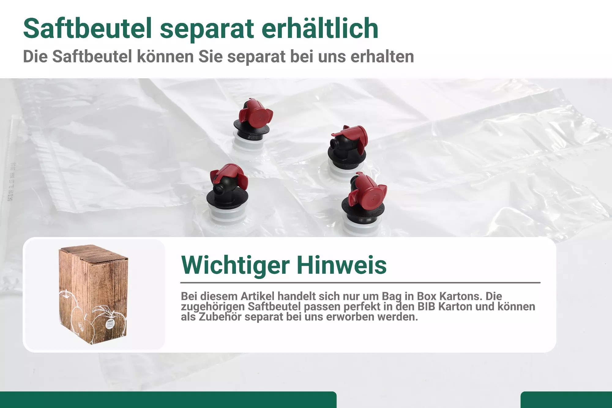 Bag in Box - Karton "Holzkiste Apfel" 3 Liter, seitl. Auslass Bag in Box - Karton "Holzkiste Apfel" 3 Liter, seitl. Auslass