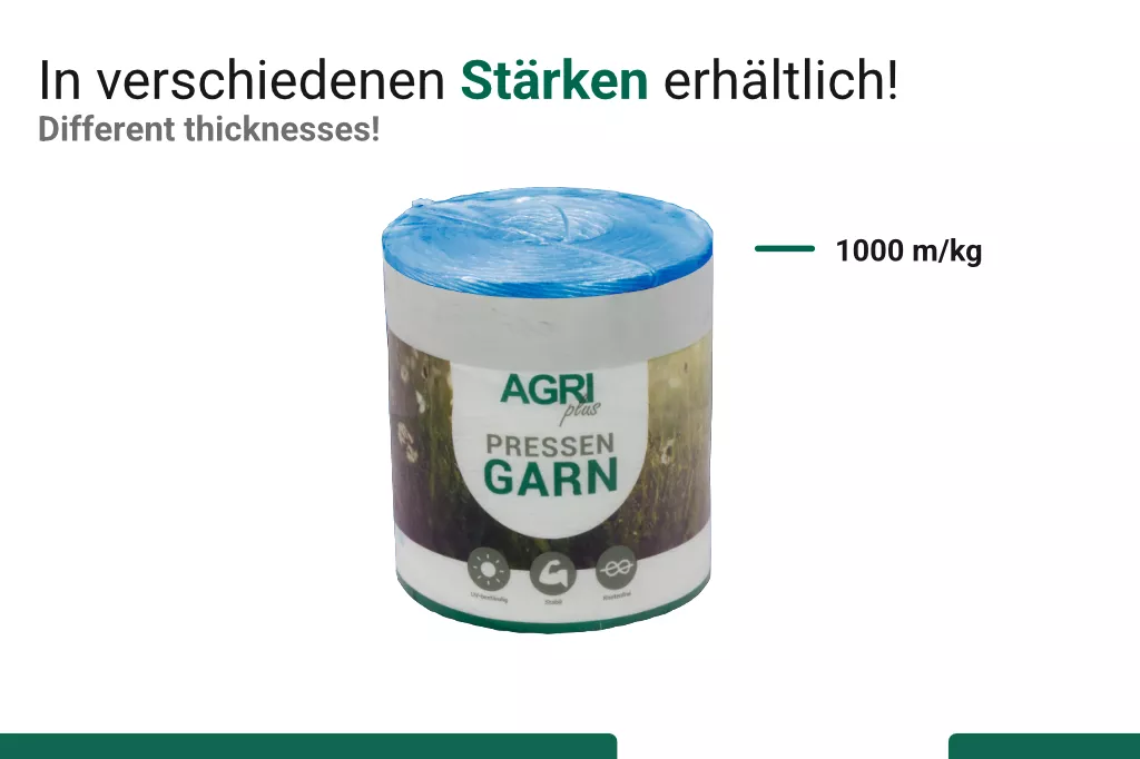 AGRIplus Pressengarn, 1000m je kg, blau AGRIplus Pressengarn, 1000m je kg, blau