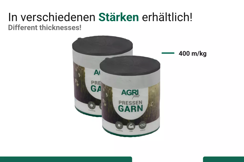 AGRIplus Pressengarn, 400m je kg, schwarz AGRIplus Pressengarn, 400m je kg, schwarz