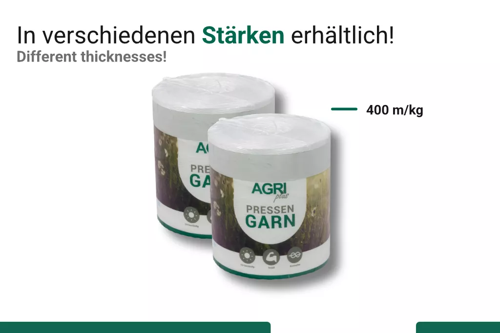 AGRIplus Pressengarn, 400m je kg, weiß AGRIplus Pressengarn, 400m je kg, weiß