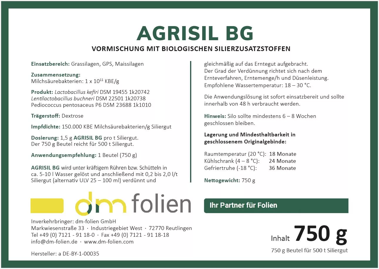 Siliermittel AGRIsil BG Siliermittel AGRIsil BG