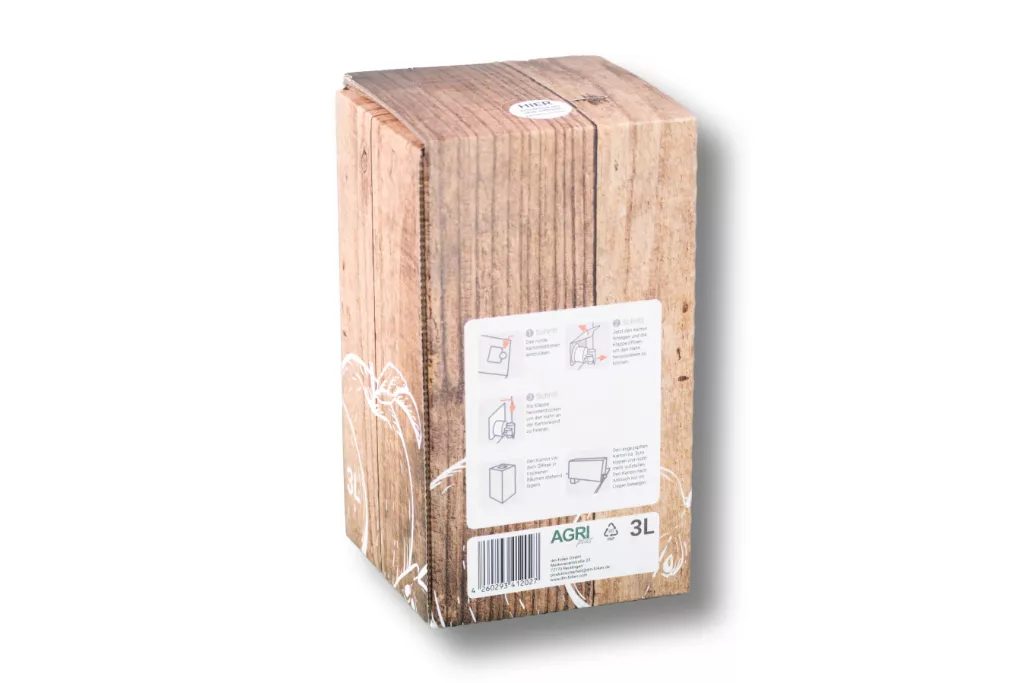 Bag in Box - Karton "Holzkiste Apfel" 3 Liter Bag in Box - Karton "Holzkiste Apfel" 3 Liter