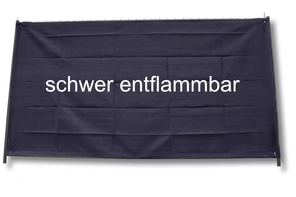 Bauzaunnetz, schwarz, 1,80 x 50 m, Rollenware, schwer entflammbar