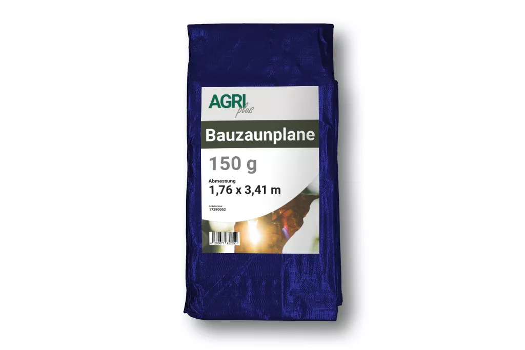 Bauzaunplane, blau 1,76 x 3,41 m, 150 g
