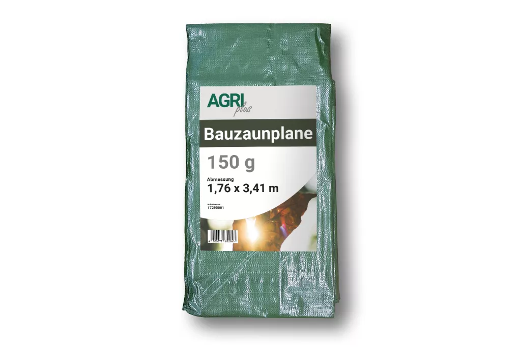 Bauzaunplane, grün 1,76 x 3,41 m, 150 g