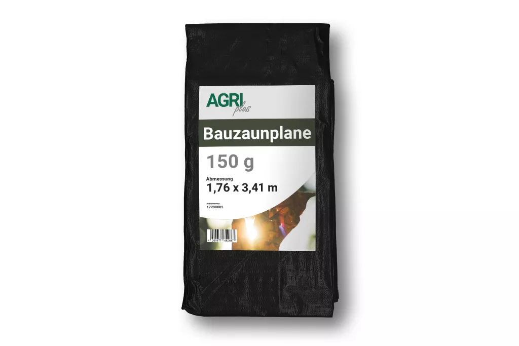 Bauzaunplane, schwarz 1,76 x 3,41 m, 150 g