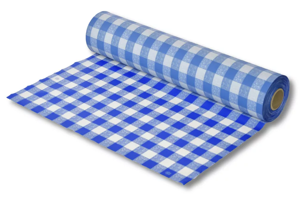 Biertischdecke blau/weiß 0,75 x 100 m