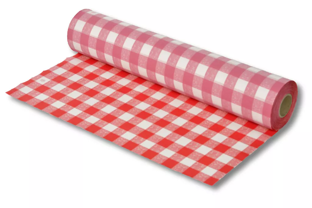 Biertischdecke rot/weiß 0,75 x 100m
