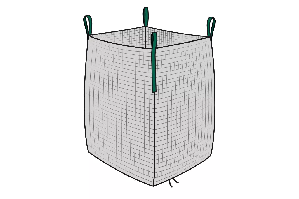 Big Bag Holz, 100 x 100 x 120 cm, PREMIUM, Netz + Sternboden Big Bag Holz, 100 x 100 x 120 cm, PREMIUM, Netz + Sternboden