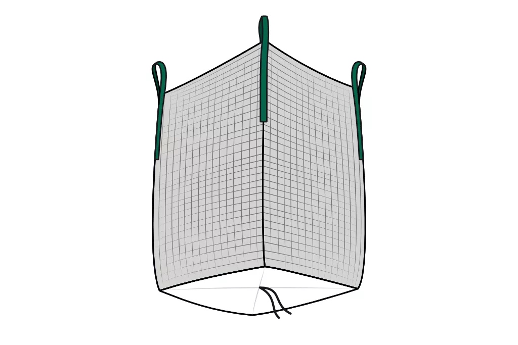 Big Bag Holz, 100 x 100 x 120 cm, PREMIUM, Netz + Sternboden Big Bag Holz, 100 x 100 x 120 cm, PREMIUM, Netz + Sternboden