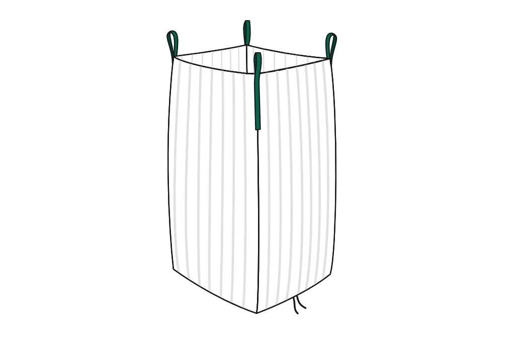 Big Bag Holz , 100 x 100 x 160 cm, Standard, Ventilationsstreifen + Sternenboden Big Bag Holz , 100 x 100 x 160 cm, Standard, Ventilationsstreifen + Sternenboden