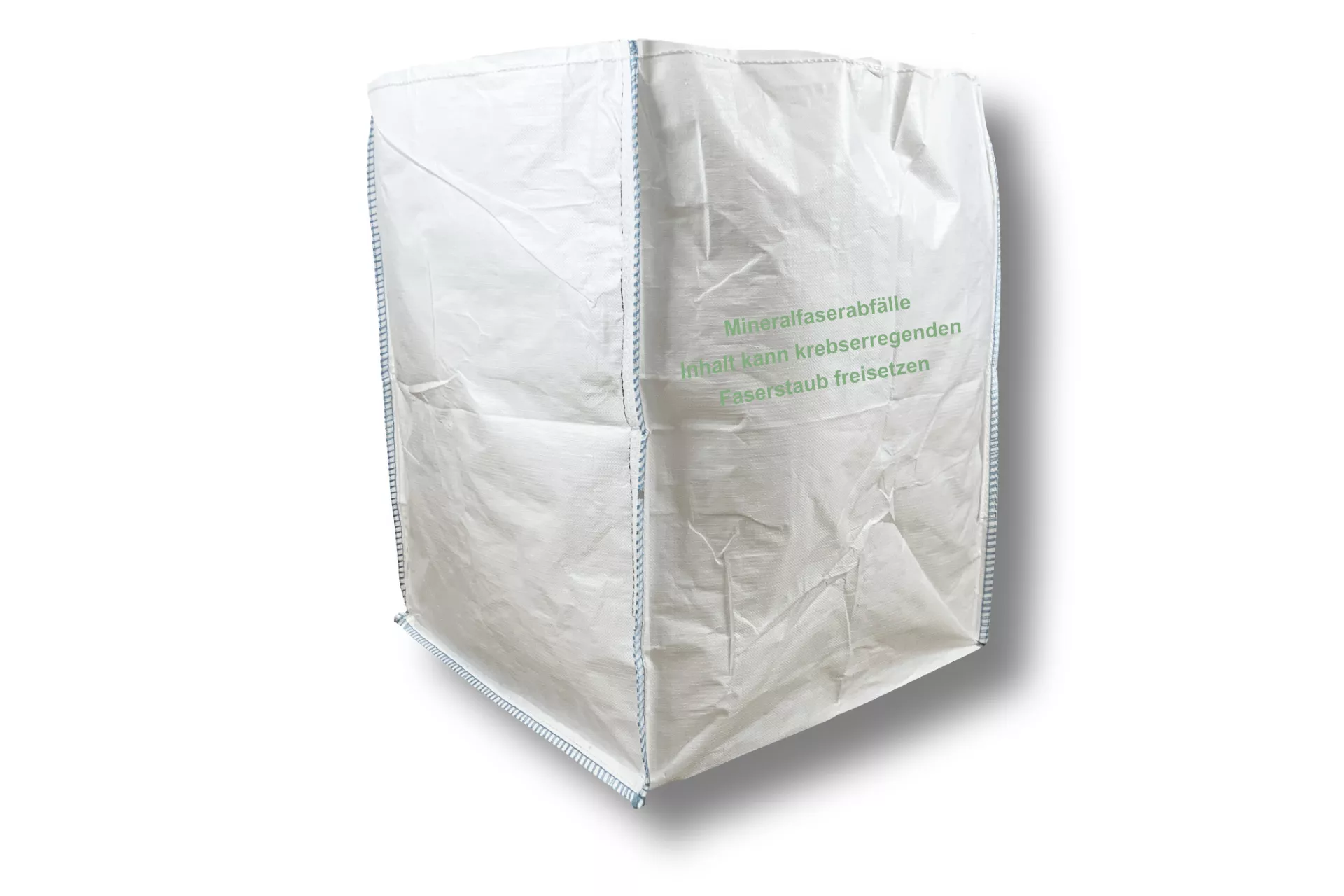Big Bag Mineralwolle KMF, 90 x 90 x 120 cm, 2 Hebeschlaufen Big Bag Mineralwolle KMF, 90 x 90 x 120 cm, 2 Hebeschlaufen