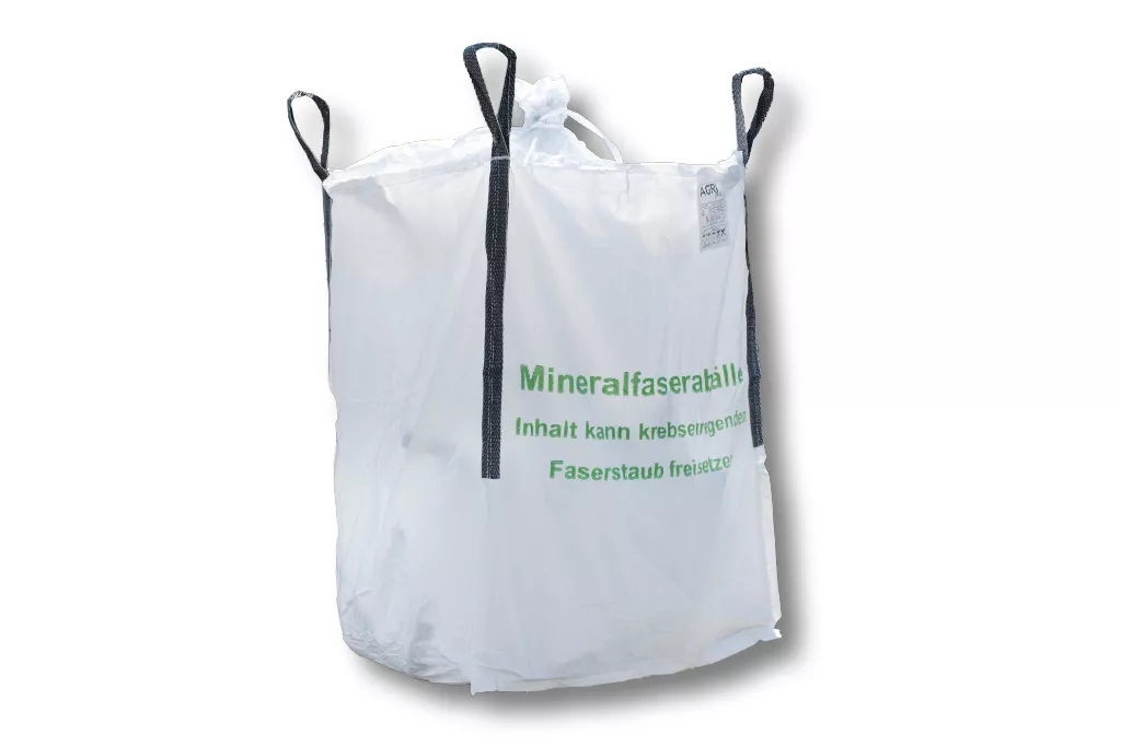 Big Bag Mineralwolle KMF, 125 x 125 x 150 cm, 4 Hebeschlaufen