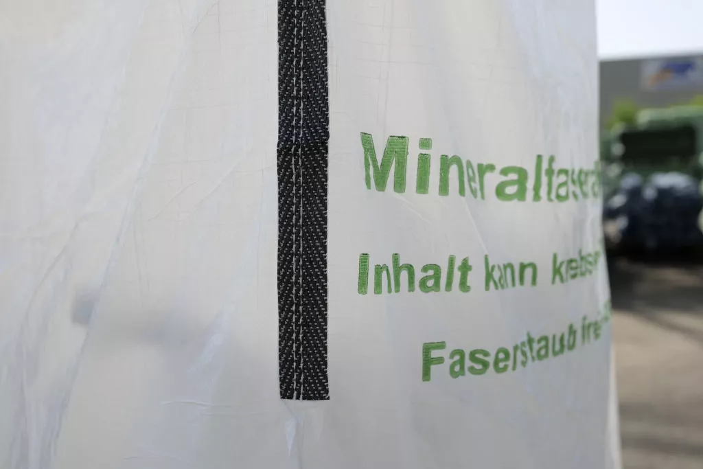 Big Bag Mineralwolle KMF, 125 x 125 x 150 cm, 4 Hebeschlaufen