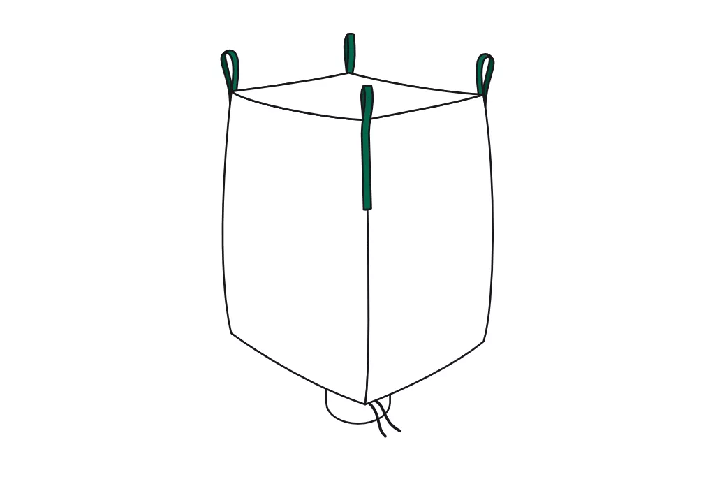 Big Bag, 60 x 60 x 80 cm, mit Auslauf, SOPO Big Bag, 60 x 60 x 80 cm, mit Auslauf, SOPO