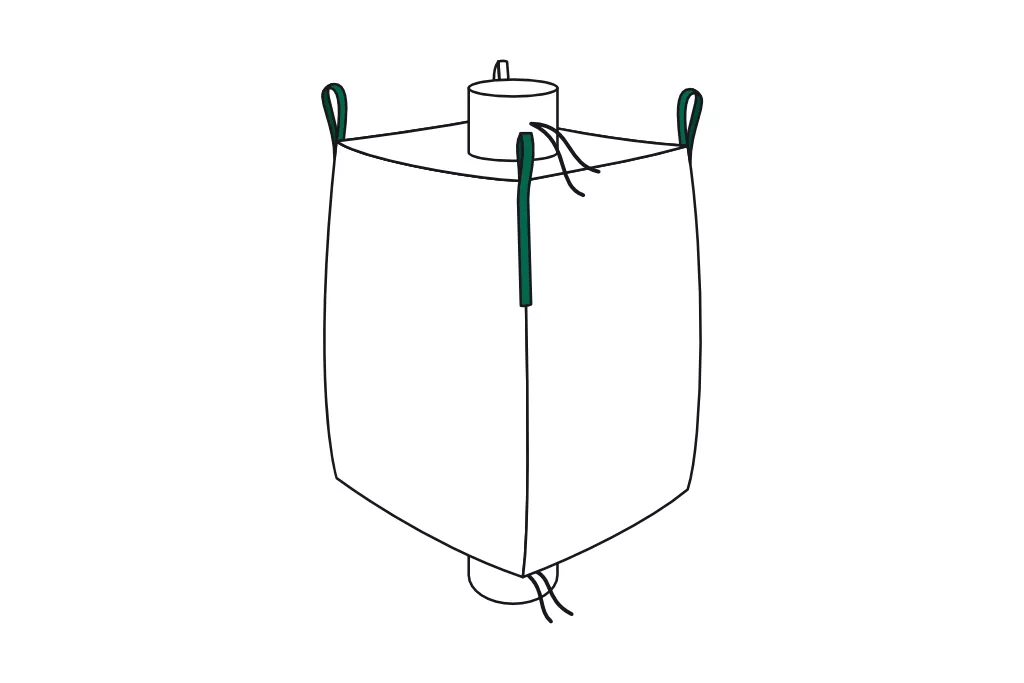 Big Bag, 60 x 60 x 80 cm, Einlauf + Auslauf, SOPO Big Bag, 60 x 60 x 80 cm, Einlauf + Auslauf, SOPO