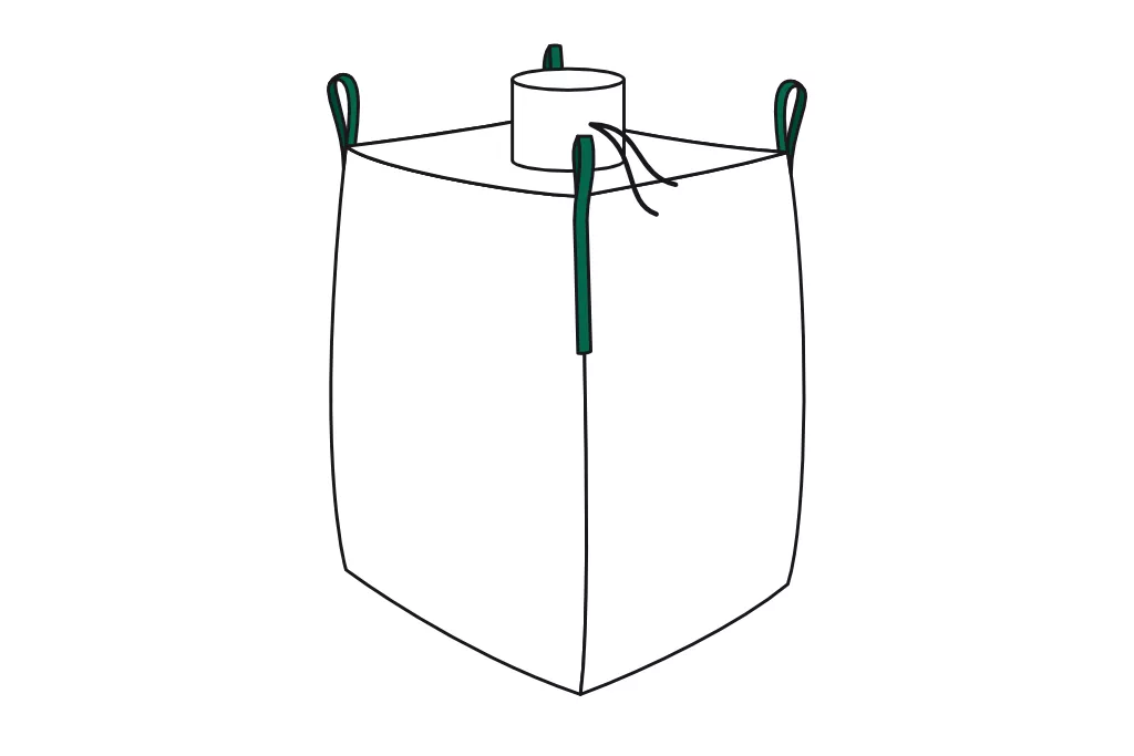 Big Bag, 75 x 75 x 80 cm, mit Einlauf, SOPO Big Bag, 75 x 75 x 80 cm, mit Einlauf, SOPO
