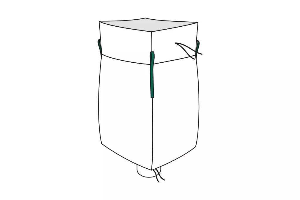 Big Bag, 90 x 90 x 115 cm, Schürze + Auslauf Big Bag, 90 x 90 x 115 cm, Schürze + Auslauf