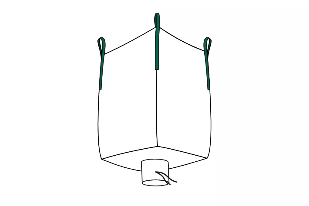 Big Bag, 60 x 60 x 80 cm, mit Auslauf, SOPO Big Bag, 60 x 60 x 80 cm, mit Auslauf, SOPO