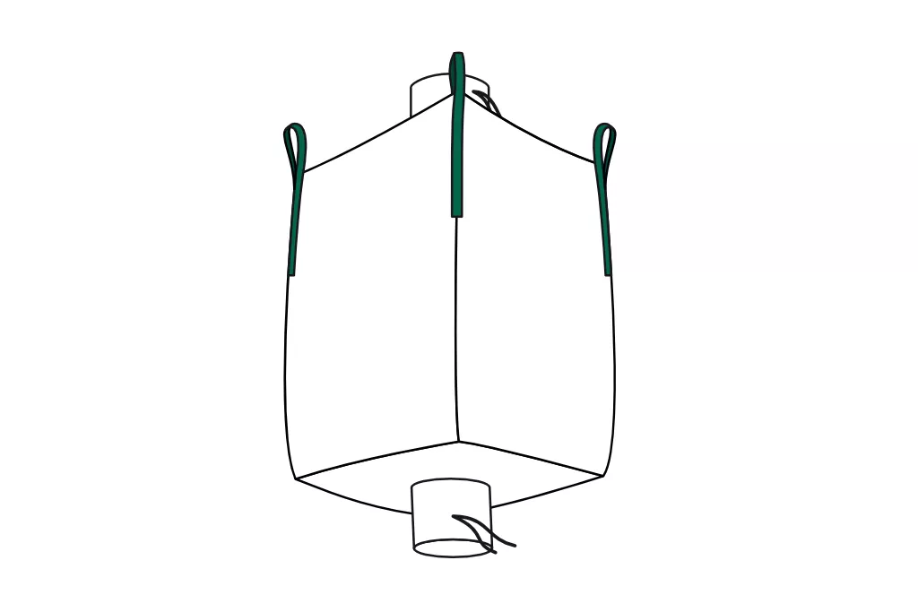 Big Bag, 90 x 90 x 115 cm, Einlauf + Auslauf Big Bag, 90 x 90 x 115 cm, Einlauf + Auslauf