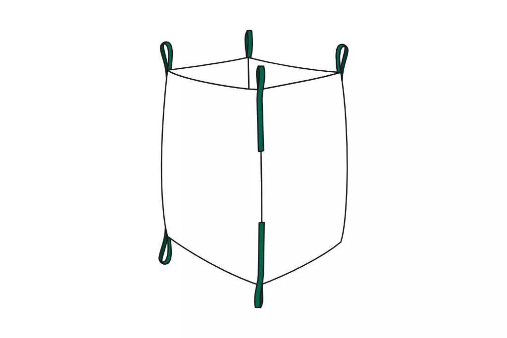 Big Bag, 90 x 90 x 90 cm, Typ Stein, 2 Bodenschlaufen Big Bag, 90 x 90 x 90 cm, Typ Stein, 2 Bodenschlaufen