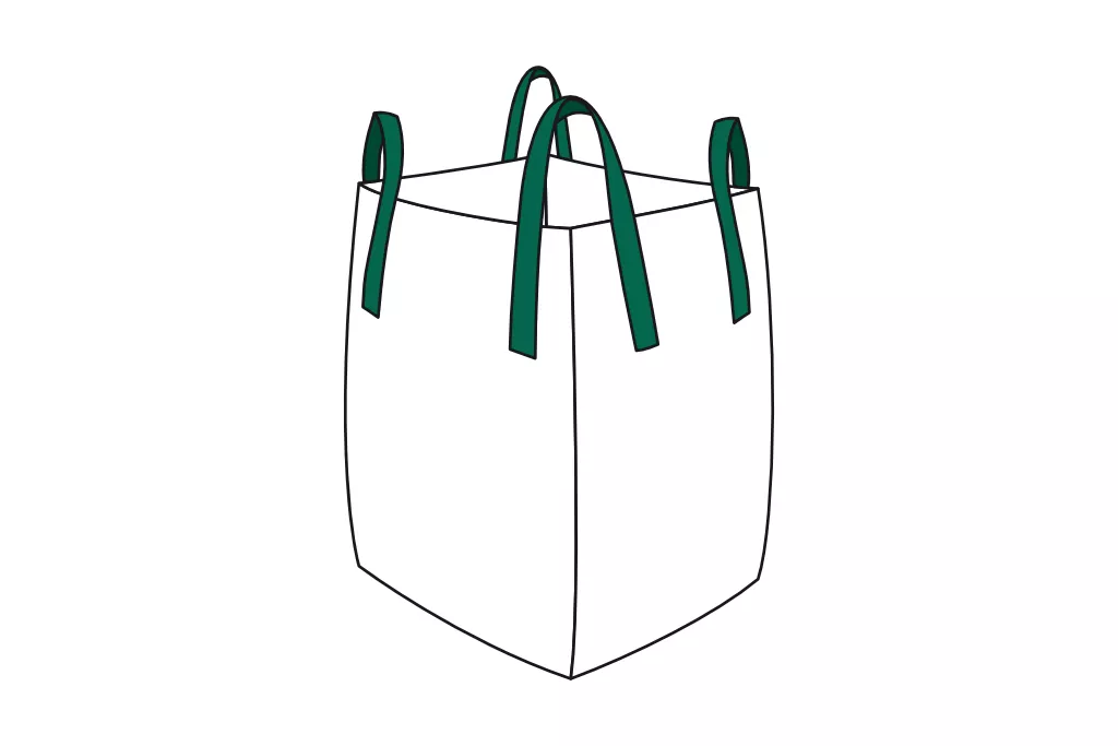 Big Bag, 90 x 90 x 90 cm, Typ Stein, CC-Schlaufen Big Bag, 90 x 90 x 90 cm, Typ Stein, CC-Schlaufen
