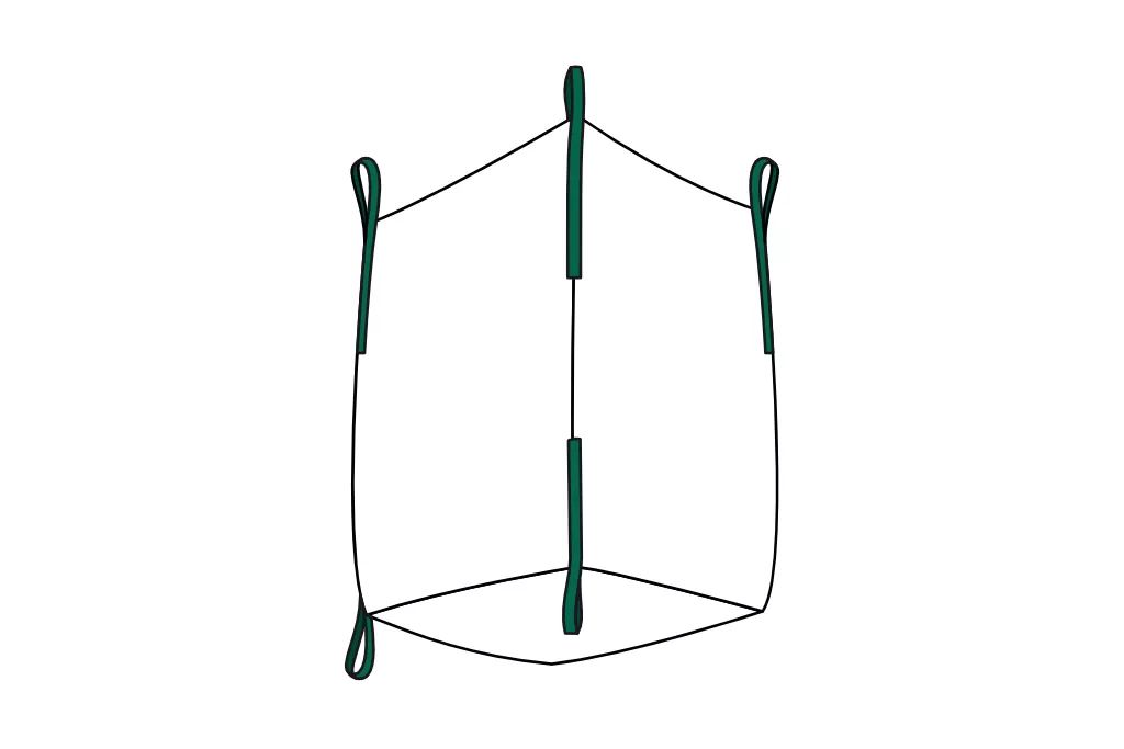 Big Bag, 90 x 90 x 90 cm, Typ Stein, 2 Bodenschlaufen Big Bag, 90 x 90 x 90 cm, Typ Stein, 2 Bodenschlaufen