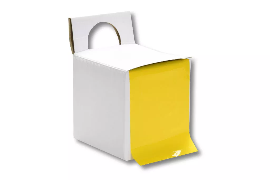 PE-Stretch-Dehnband, 100 mm x 1200 mm x 40 my, gelb-opak PE-Stretch-Dehnband, 100 mm x 1200 mm x 40 my, gelb-opak