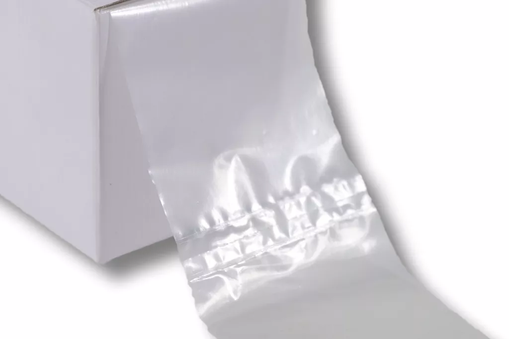 PE-Stretch-Dehnband, 100 mm x 1200 mm x 40 my, transparent, 30 % Rezyklat PE-Stretch-Dehnband, 100 mm x 1200 mm x 40 my, transparent, 30 % Rezyklat