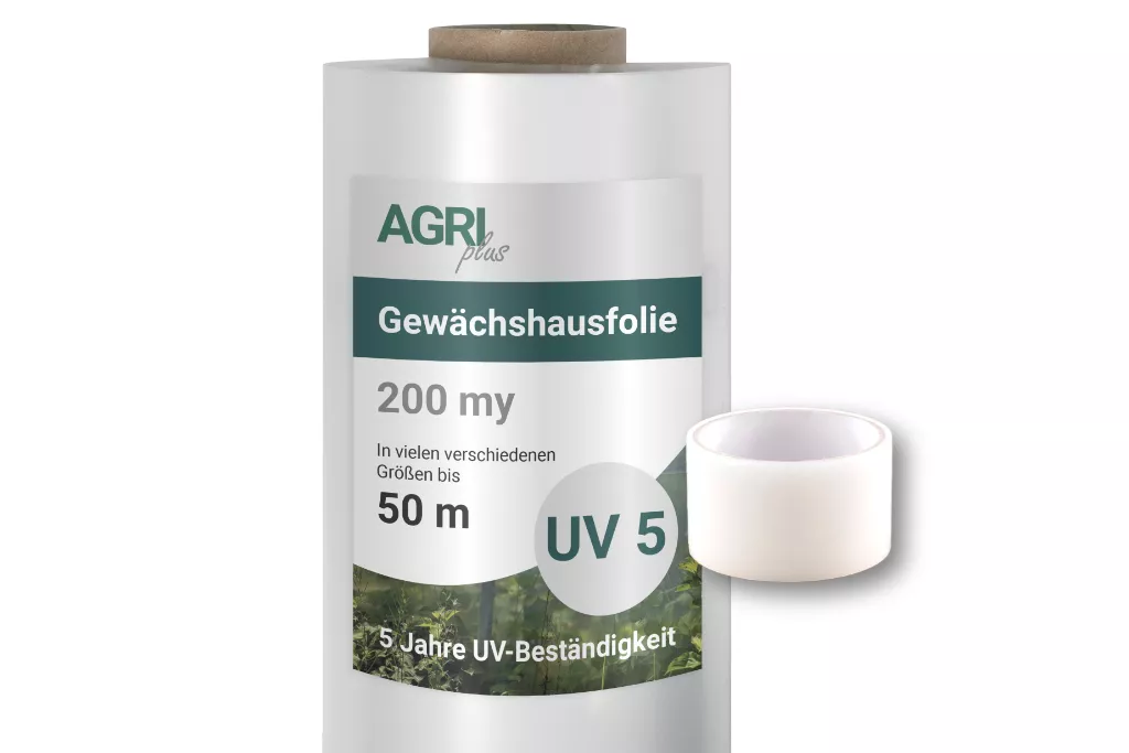 AGRIplus Gewächshausfolie UV5, 10 x 25 m, 200µ, inkl. Reparaturband AGRIplus Gewächshausfolie UV5, 10 x 25 m, 200µ, inkl. Reparaturband