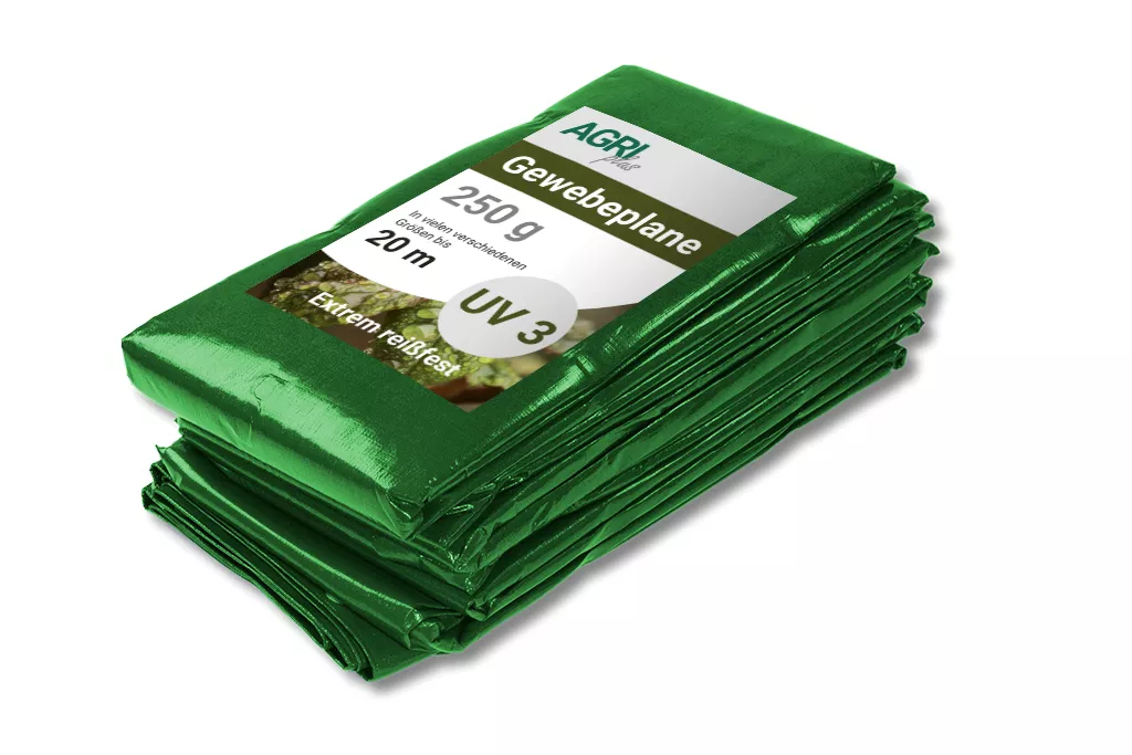 Gewebeplane, grün, 10 x 12 m, 250 g/m² Gewebeplane, grün, 10 x 12 m, 250 g/m²