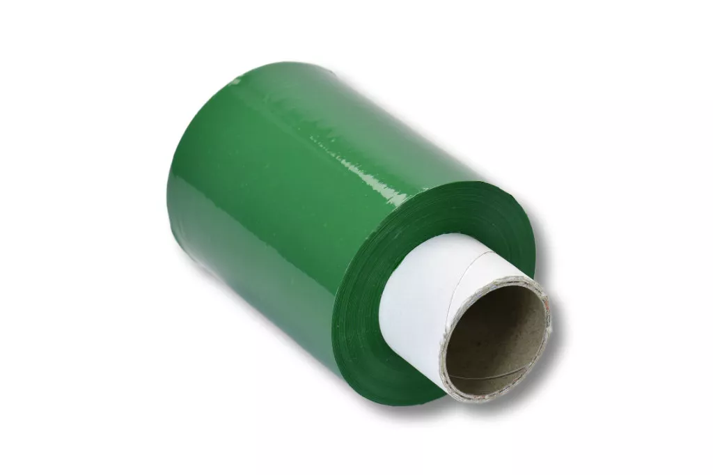 12x Bündelstretchfolie, 100 mm, 23 my, grün, Kernlänge 140 mm, mit Abroller 12x Bündelstretchfolie, 100 mm, 23 my, grün, Kernlänge 140 mm, mit Abroller
