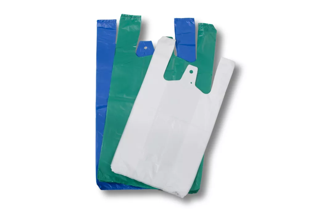 HDPE-Hemdchentragetaschen, 300 + 180 x 550 mm, blau, 13 µ HDPE-Hemdchentragetaschen, 300 + 180 x 550 mm, blau, 13 µ