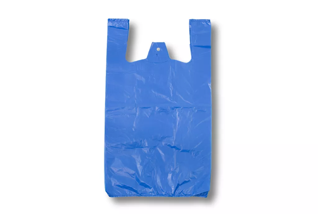 HDPE-Hemdchentragetaschen, 300 + 180 x 550 mm, blau, 13 µ HDPE-Hemdchentragetaschen, 300 + 180 x 550 mm, blau, 13 µ