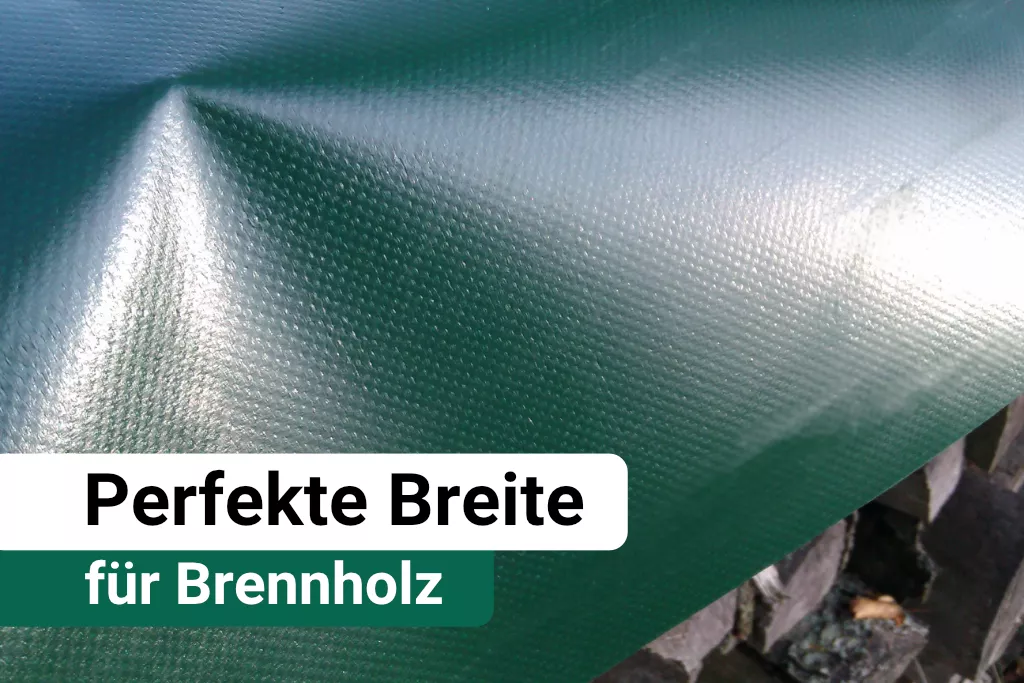 Holzabdeckplane ohne Ösen, 1,5 m breit, 610 g/m² Holzabdeckplane ohne Ösen, 1,5 m breit, 610 g/m²