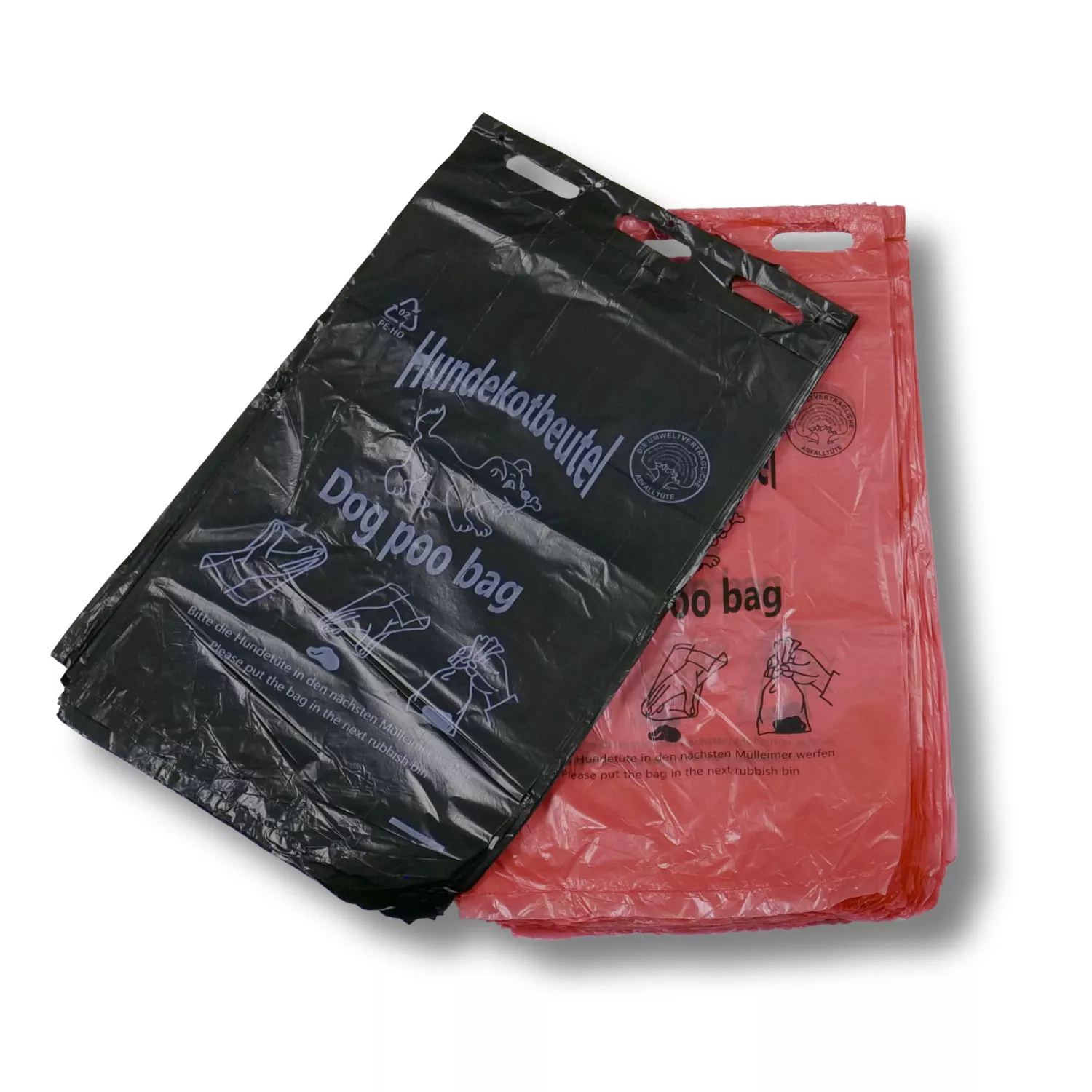 HDPE-Hundekotbeutel, 200 x 320 mm, rot, 95 % Rezyklat HDPE-Hundekotbeutel, 200 x 320 mm, rot, 95 % Rezyklat