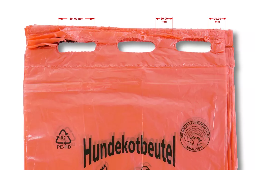 HDPE-Hundekotbeutel, 200 x 320 mm, rot, 95 % Rezyklat HDPE-Hundekotbeutel, 200 x 320 mm, rot, 95 % Rezyklat