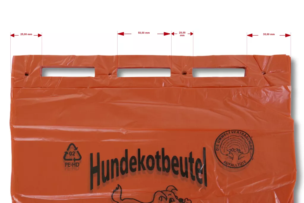 HDPE-Hundekotbeutel, 250 x 310 mm, rot, 95 % Rezyklat HDPE-Hundekotbeutel, 250 x 310 mm, rot, 95 % Rezyklat