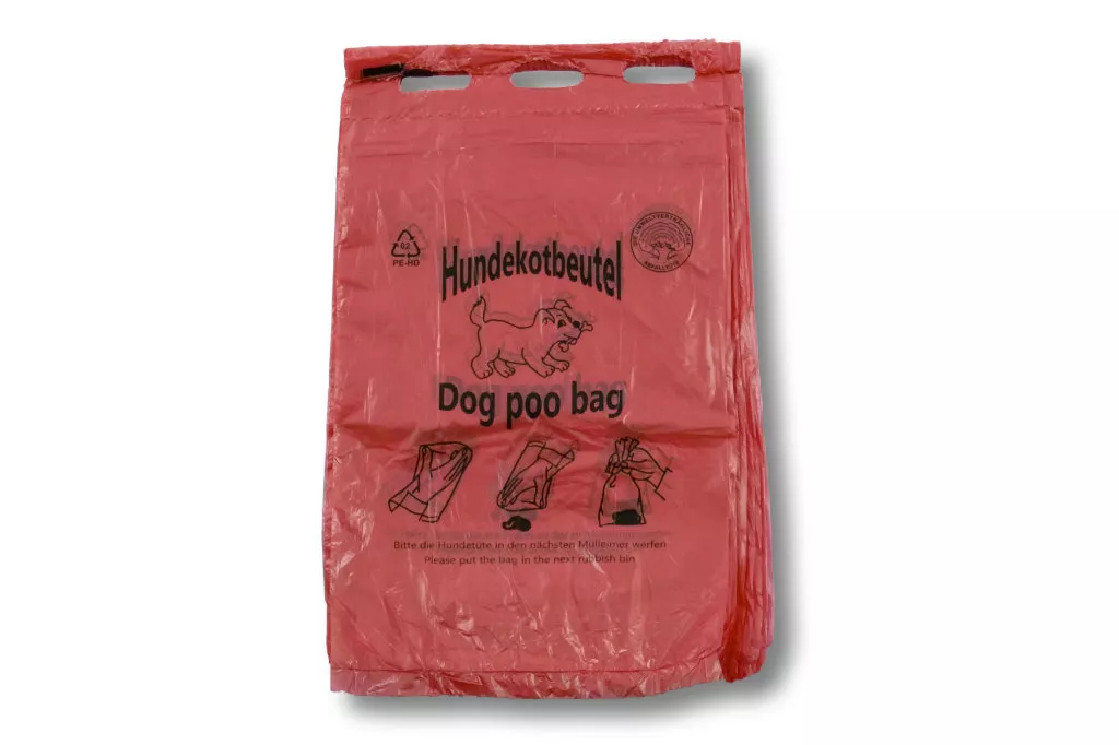 HDPE-Hundekotbeutel, 200 x 320 mm, rot, 95 % Rezyklat HDPE-Hundekotbeutel, 200 x 320 mm, rot, 95 % Rezyklat