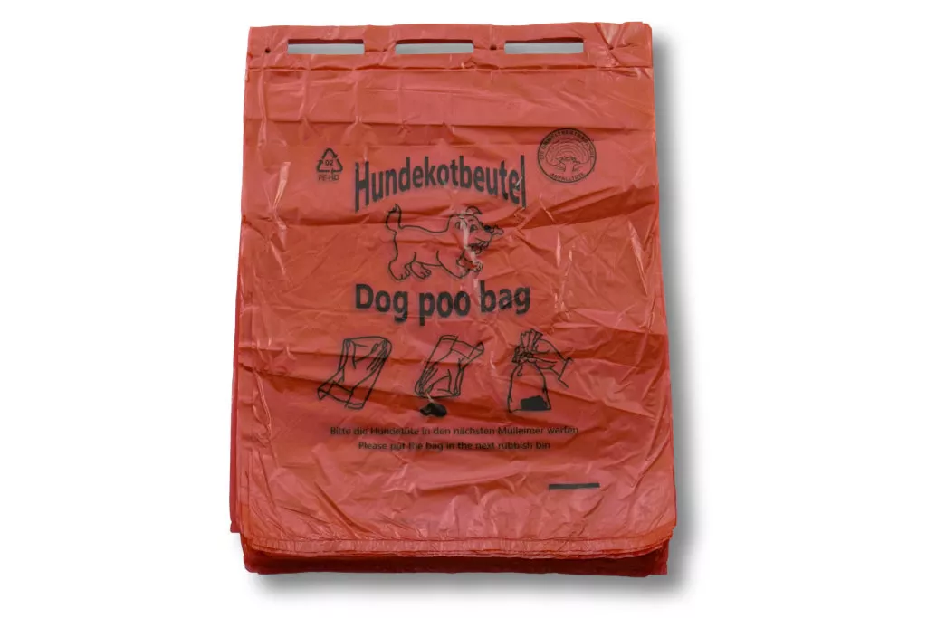 HDPE-Hundekotbeutel, 250 x 310 mm, rot, 95 % Rezyklat HDPE-Hundekotbeutel, 250 x 310 mm, rot, 95 % Rezyklat