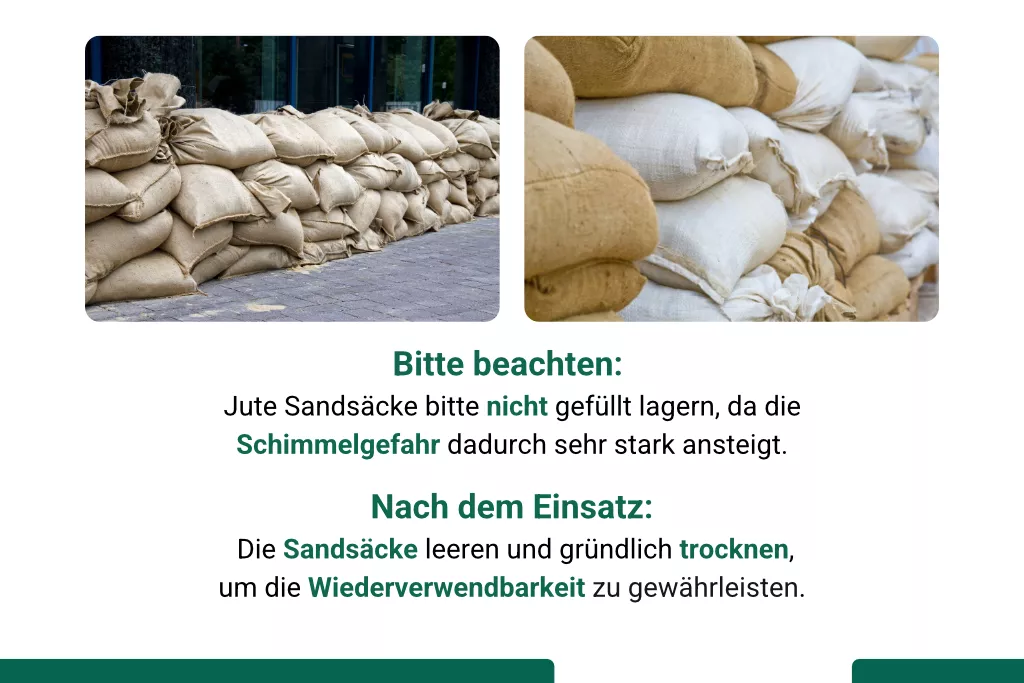 Hochwasser Jutesäcke, 30 x 60 cm, mit Bindeband Hochwasser Jutesäcke, 30 x 60 cm, mit Bindeband