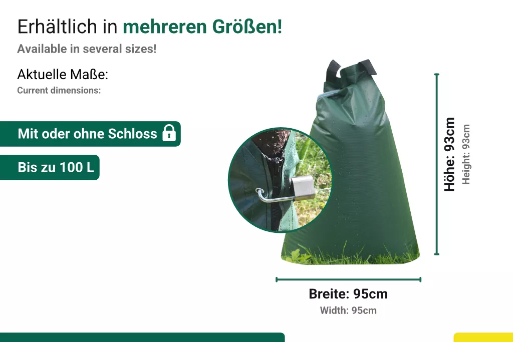 Baumbewässerungssack 100 Liter, mit Schloss Baumbewässerungssack 100 Liter, mit Schloss